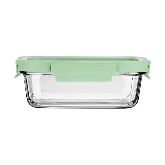 Estia Φαγητοδοχειο Click&seal Γυαλινο 1050ml 21.6x16.5x7.4cm με Καπακι Πλαστικο Mint