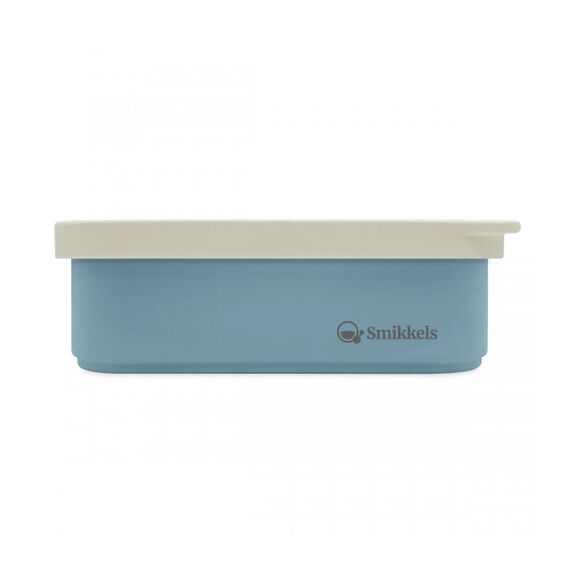 Lunchbox Μεταλλικό 900 ml Μπλε με Καπάκι Σιλικόνης Smikkels