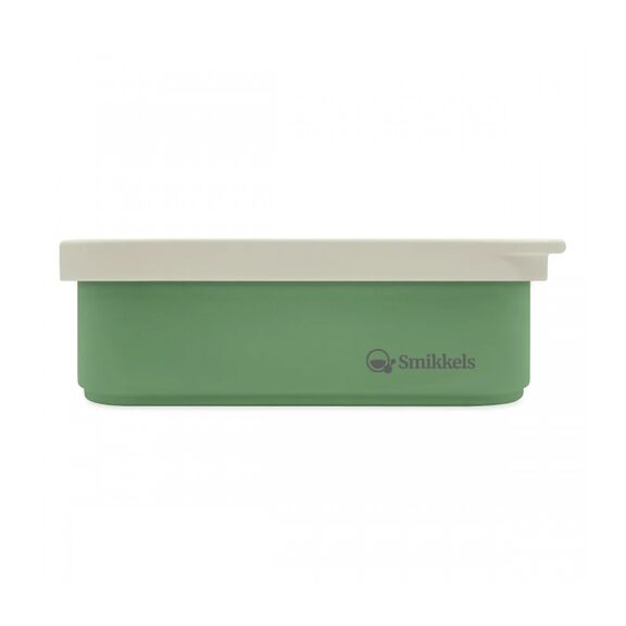 Lunchbox Μεταλλικό 900 ml Πράσινο με Καπάκι Σιλικόνης Smikkels