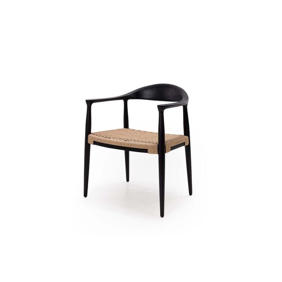 Καρέκλα Τραπεζαρίας με Μπράτσα Kels Black (63x53x76) Soulworks 0940006