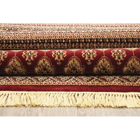 Χαλι Persia 7838 Burgundy με Κροσσι - Set067(2x140,1x200)   με το Mέτρο