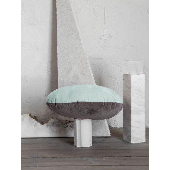 Διακοσμητικό Μαξιλάρι Φ.45 - Velvety Gray/mint Nima Home