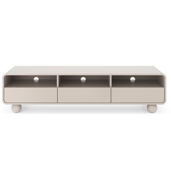 Έπιπλο Τηλεόρασης Albion με Συρτάρια Λευκό Kazmir 180x44x39cm