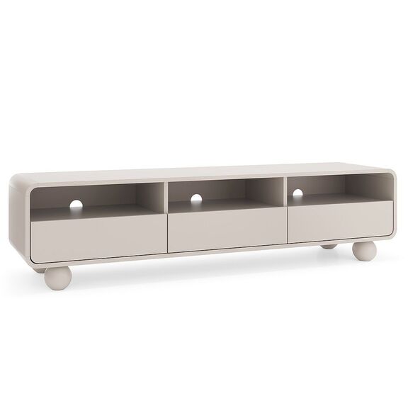 Έπιπλο Τηλεόρασης Albion με Συρτάρια Λευκό Kazmir 180x44x39cm