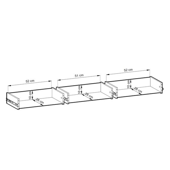 Έπιπλο Τηλεόρασης Albion με Συρτάρια Λευκό Kazmir 180x44x39cm