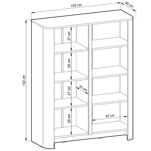 Μπουφές Bari Λευκό Kazmir  103x132x39cm