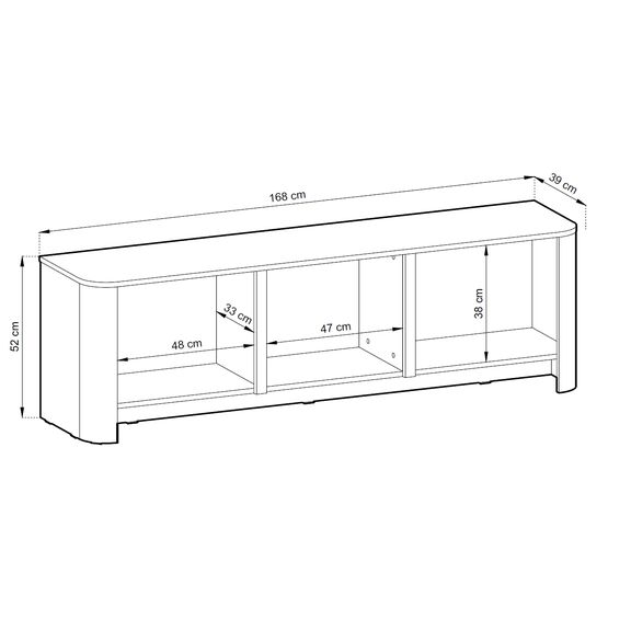 Έπιπλο Τηλεόρασης Bari Λευκό Kazmir  163x52x39cm