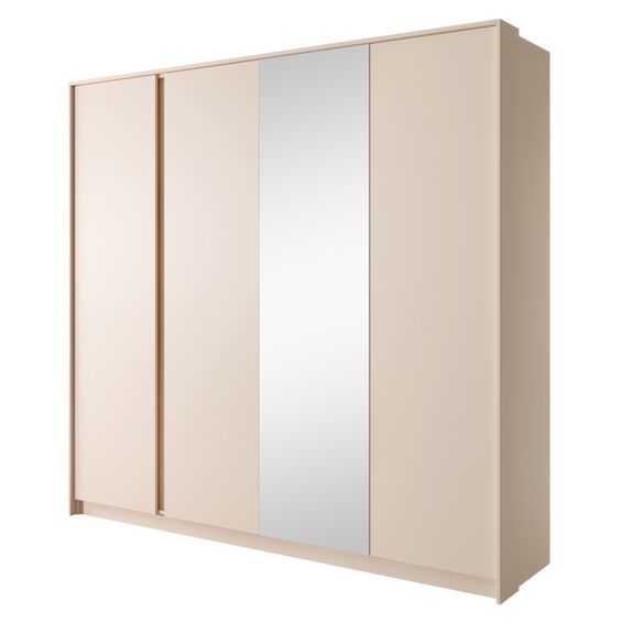 Ντουλάπα Dast Μπεζ Τετράφυλλη 223x210x55cm