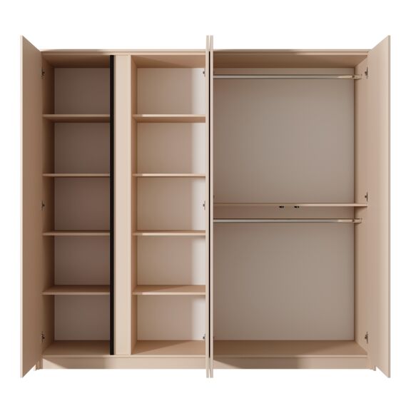Ντουλάπα Dast Μπεζ Τετράφυλλη 223x210x55cm