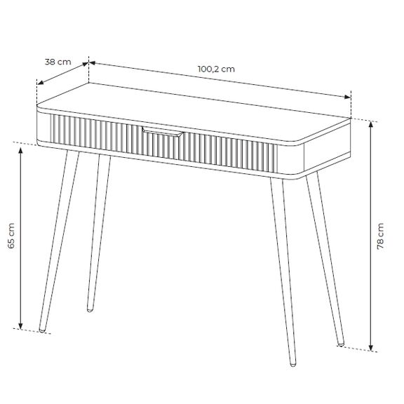 Έπιπλο Εισόδου -Κονσόλα Lante Ανθρακί  100x78x38cm