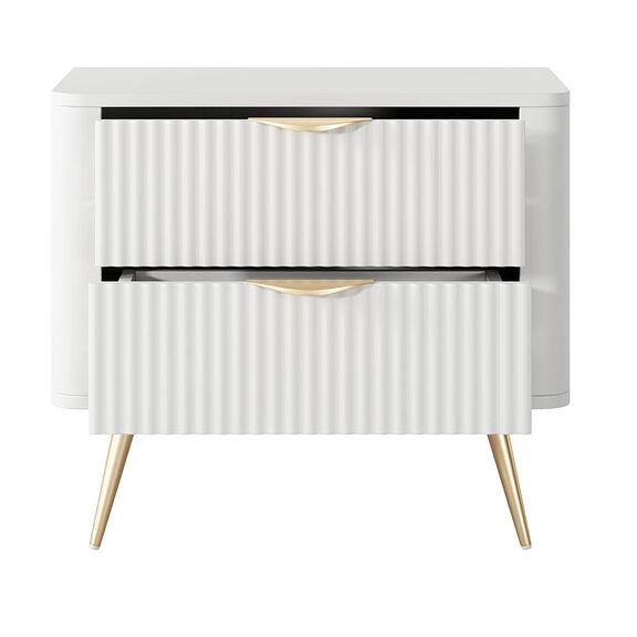 Κομοδίνο Lante Λευκό 63x55x38cm