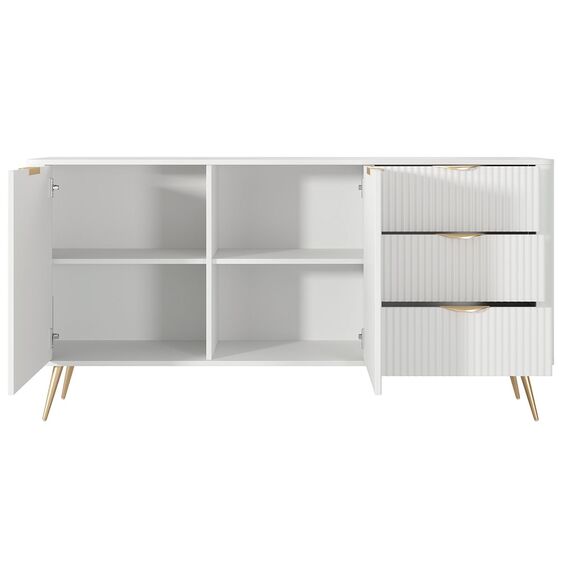 Μπουφές με Συρτάρια Lante Λευκός 163x81x38cm