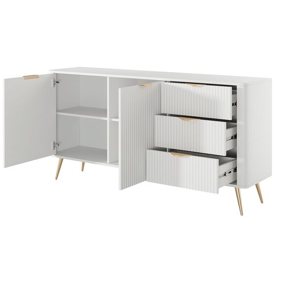 Μπουφές με Συρτάρια Lante Λευκός 163x81x38cm