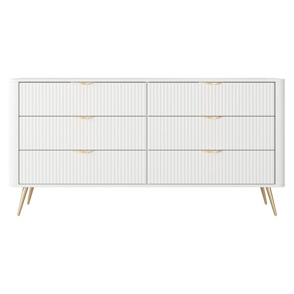 Συρταριέρα Lante Λευκό 163x81x38cm