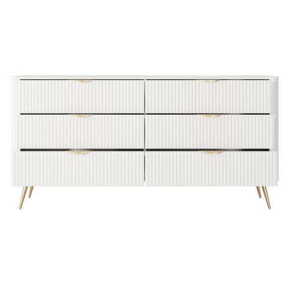 Συρταριέρα Lante Λευκό 163x81x38cm