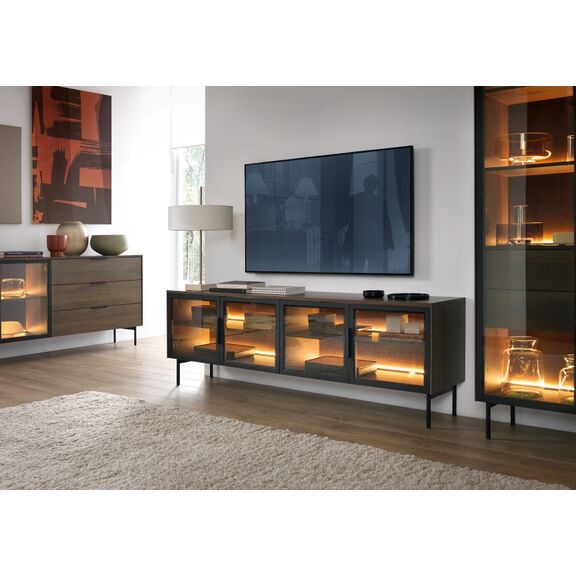 Έπιπλο Τηλεόρασης Lumi Καρυδιά 181x62x39cm