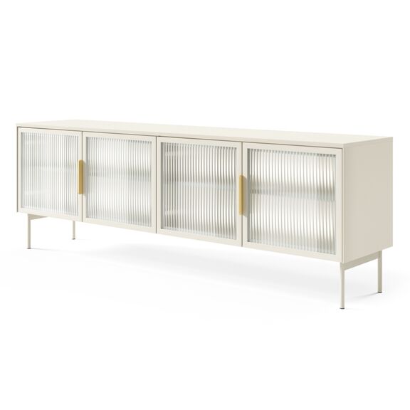 Έπιπλο Τηλεόρασης Lumi Λευκό Kazmir 181x82x39cm