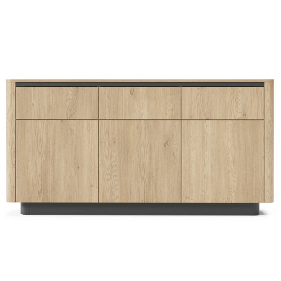 Μπουφές με Συρτάρια Torro Φυσικό Cremona + Ανθρακί  163x82x38cm