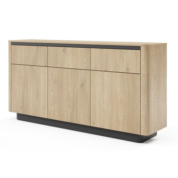 Μπουφές με Συρτάρια Torro Φυσικό Cremona + Ανθρακί  163x82x38cm