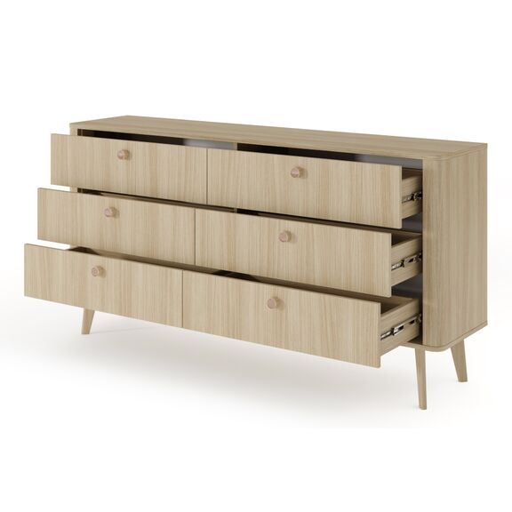Συρταριέρα Viki Φυσικό dab Barista 163x83x38cm