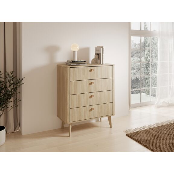 Συρταριέρα Viki Φυσικό dab Barista 88x103x38cm