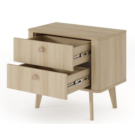 Κομοδίνο Viki Φυσικό dab Barista 63x57x38cm