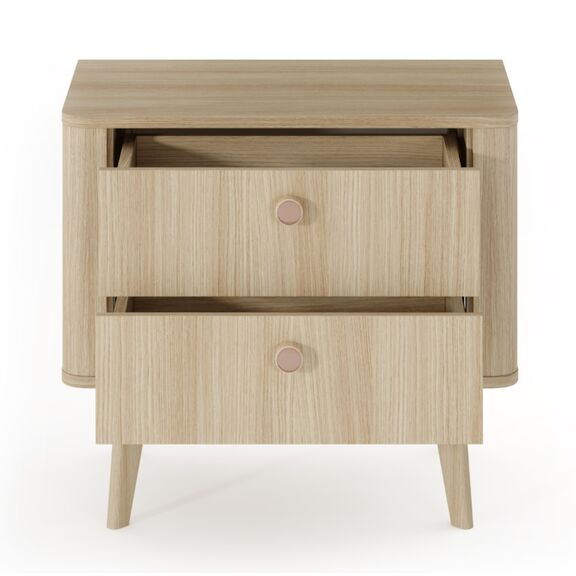 Κομοδίνο Viki Φυσικό dab Barista 63x57x38cm