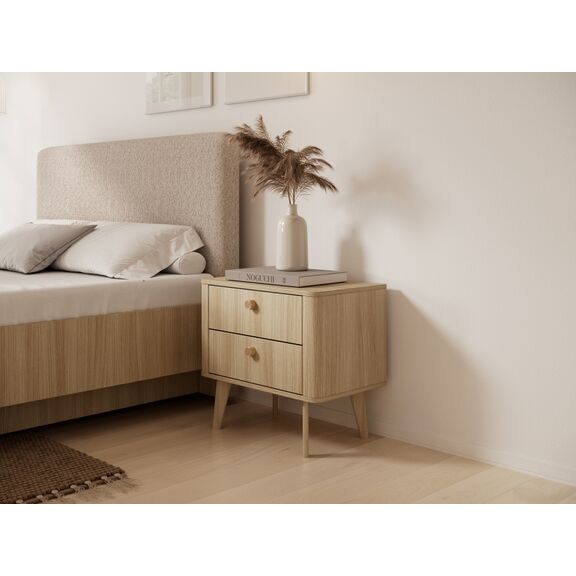 Κομοδίνο Viki Φυσικό dab Barista 63x57x38cm