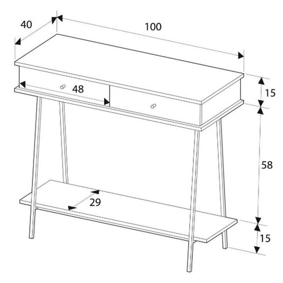Κονσόλα Elite Λευκό 100x89x41cm