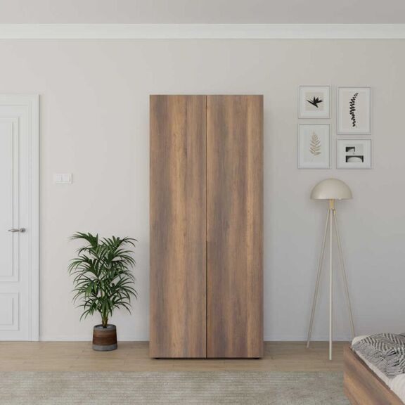 Ντουλάπα Δίφυλλη Oryana Καρυδιά 90x210x62cm