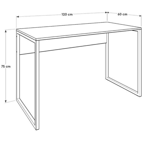 Γραφείο Connect Λευκό + Μαύρο 120x75x60cm