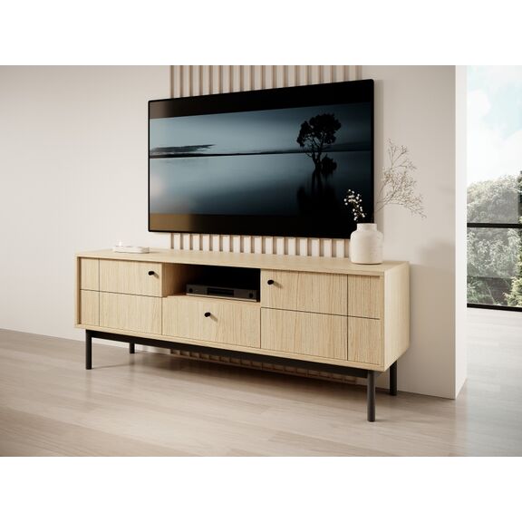 Έπιπλο Τηλεόρασης Japandi Φυσικό dab Linea 153x56x39cm