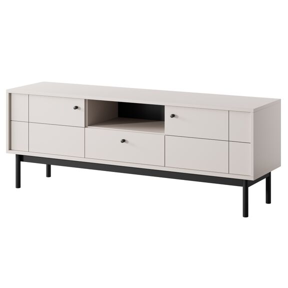 Έπιπλο Τηλεόρασης Japandi Λευκό Kazmir 153x56x39cm