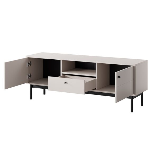 Έπιπλο Τηλεόρασης Japandi Λευκό Kazmir 153x56x39cm