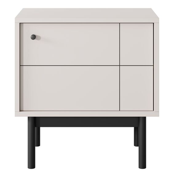 Κομοδίνο Japandi Λευκό Kazmir 53x56x39cm