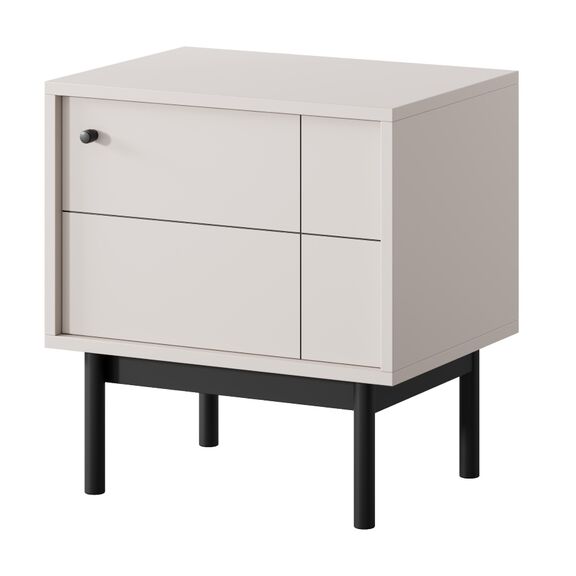 Κομοδίνο Japandi Λευκό Kazmir 53x56x39cm