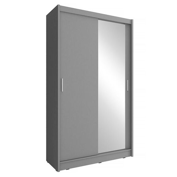 Ντουλάπα Συρόμενη Maja-1 Χρώμα Γραφίτης 130x200x62 cm