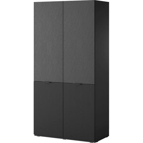 Ντουλάπα Sandbox Antisol Ανθρακί Τετράφυλλη 202x200x51cm