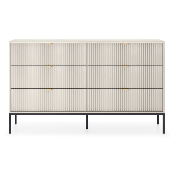 Συρταριέρα Nova Λευκό Kazmir + Ανθρακί 154x91x39cm