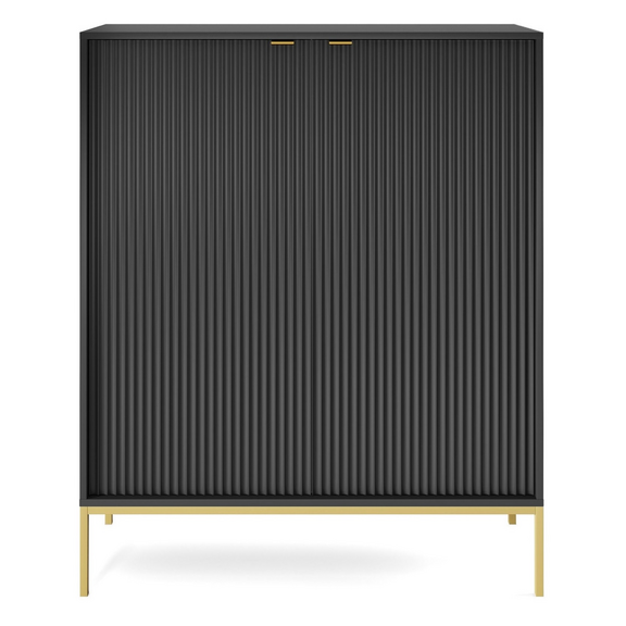 Μπουφές Nova Ανθρακί + Χρυσό 104x125x39cm
