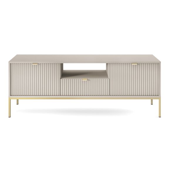 Έπιπλο Τηλεόρασης Nova Λευκό Kazmir + Χρυσό 154x56x39cm