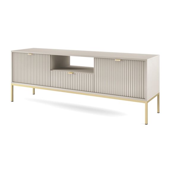 Έπιπλο Τηλεόρασης Nova Λευκό Kazmir + Χρυσό 154x56x39cm