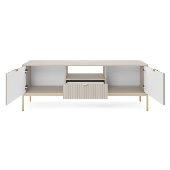 Έπιπλο Τηλεόρασης Nova Λευκό Kazmir + Χρυσό 154x56x39cm