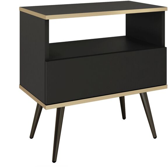 Κομοδίνο oro Ανθρακί 59x54x39cm