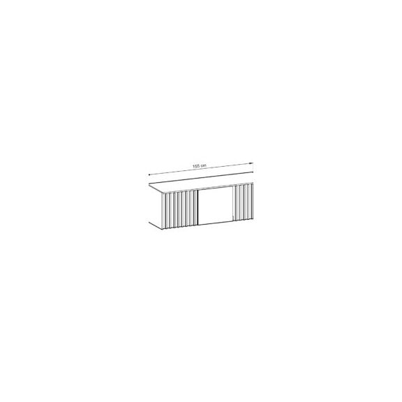 Πατάρι Ντουλάπας Nelly Γραφίτης 3d 155x50x51cm