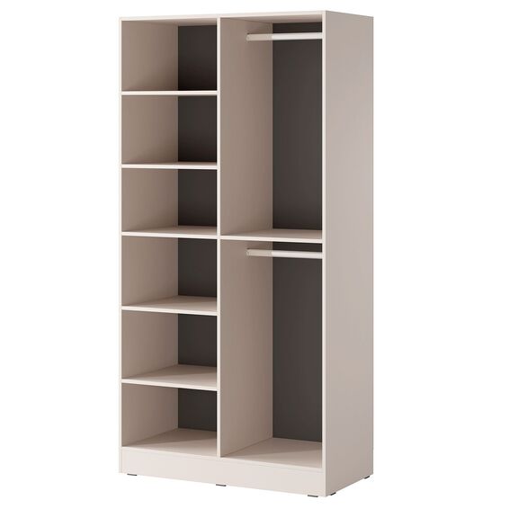 Ντουλάπα Sandbox Εξάφυλλη Flutes Μπεζ 303x200x51cm