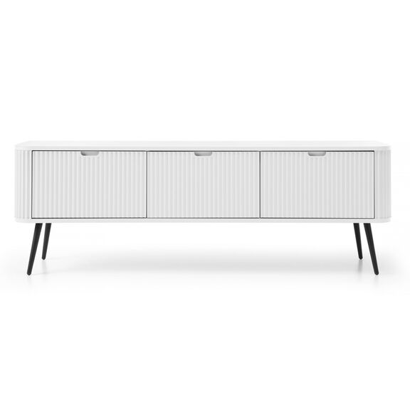 Έπιπλο Τηλεόρασης Zova Λευκό + Ανθρακί 168x57x39cm