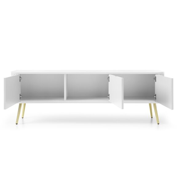 Έπιπλο Τηλεόρασης Zova Λευκό + Xρυσό 168x57x39cm