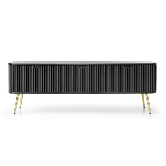 Έπιπλο Τηλεόρασης Zova Ανθρακί + Χρυσό 168x57x39cm