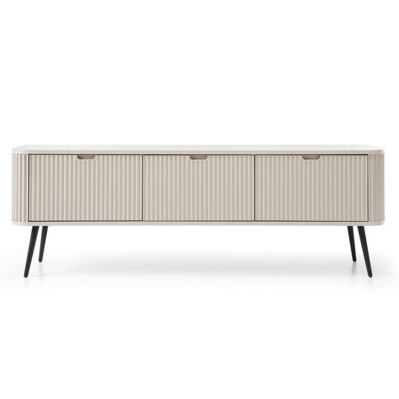 Έπιπλο Τηλεόρασης Zova Λευκό Kazmir + Ανθρακί 168x57x39cm